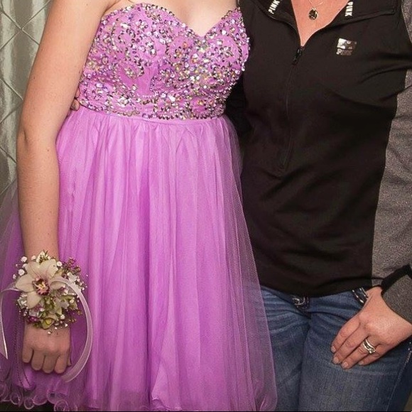 Lavender Short Formal Dress - Picture 1 of 3